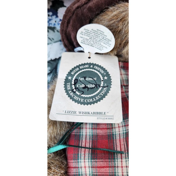 Boyd's Bears Plush Lizzie Wishkabibble w/ Book Collector's Edition Signed Tag - Picture 5 of 10